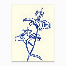 Blue Lily Canvas Print