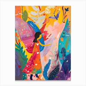 Matisse Inspired, Angel In The Forest, Fauvism Style Canvas Print