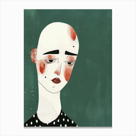 Woman With A Bald Head Canvas Print