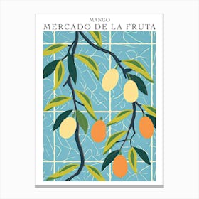 Mercado De La Fruta Mango Illustration 2 Poster Canvas Print