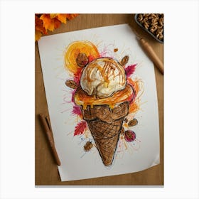 Ice Cream Cone 55 Canvas Print