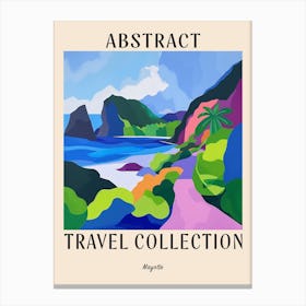 Abstract Travel Collection Poster Mayotte 1 Canvas Print