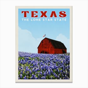 Texas Travel Poster Canvas Print