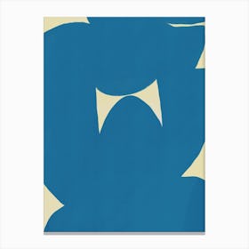 C Cut Out In Blue Canvas Print