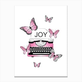 Joyful Typewriter Canvas Print