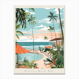 Poster Of Radisson Beach, Bali, Indonesia, Matisse And Rousseau Style 4 Canvas Print