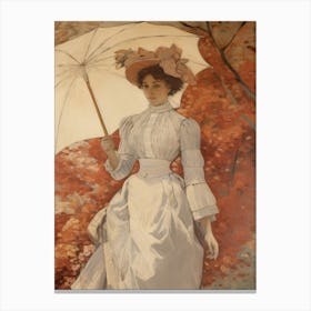 Victorian Woman Painting Canvas Print