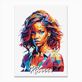 Rihanna 02 Portrait Music Icon WPAP Pop Art Style Canvas Print