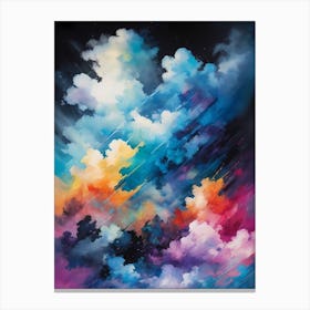 Abstract Glitch Clouds Sky (21) Canvas Print