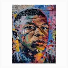 Kylian Mbappé 4 Canvas Print