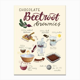 Chocolate Beetroot Brownies Canvas Print