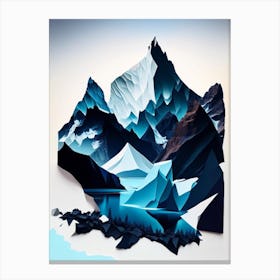 Los Glaciares National Park Argentina Cut Out Paper Canvas Print