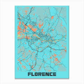 Florence Map Canvas Print