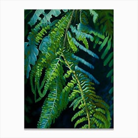 Chain Fern Cézanne Style Canvas Print