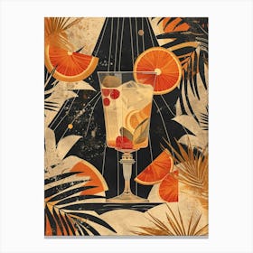 Fruity Art Deco Cocktail 6 Canvas Print