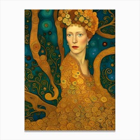 Artistic Symphony Goldilocks By Klimt And Van Gogh Canvas Print