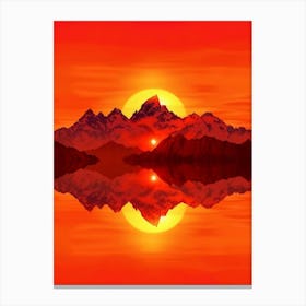 Sunset In The Mountains 76 Canvas Print