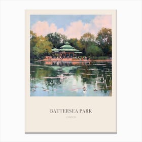 Battersea Park London United Kingdom 2 Vintage Cezanne Inspired Poster Canvas Print
