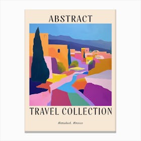 Abstract Travel Collection Poster Marrakech Morocco 2 Canvas Print