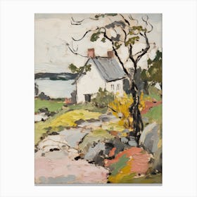 A Cottage In The English Country Side Painting 8 Canvas Print