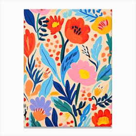 Flowers 46, Matisse style, Floral texture Canvas Print