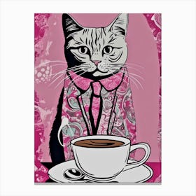 Cat In A Suit Canvas Print