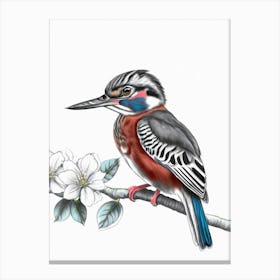 Kingfisher Perching Canvas Print