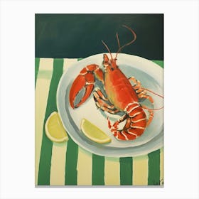 Lobster 2 Italian Still Life Painting Canvas Print