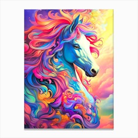 Colorful Horse Painting Canvas Print