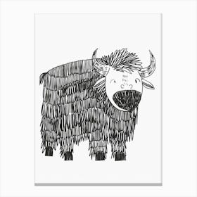 B&W Buffalo Canvas Print