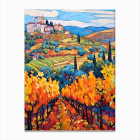 Montepulciano Italy 4 Fauvist Painting Canvas Print