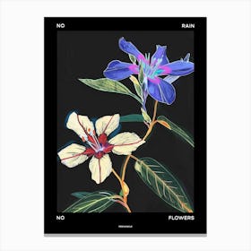 No Rain No Flowers Poster Periwinkle 2 Canvas Print