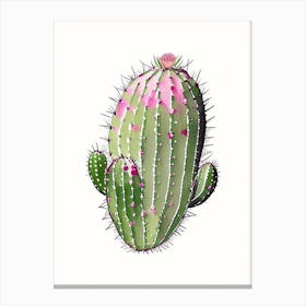 Prickly Pear Cactus Marker Art 3 Canvas Print