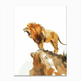 Barbary Lion Symbolic Imagery Clipart 5 Canvas Print