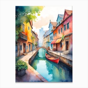 Watercolor Of Venice 2 Canvas Print