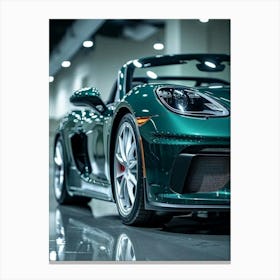 Green Porsche Spyder Canvas Print