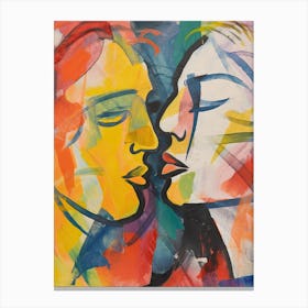 Watercolor Kiss 3 Canvas Print