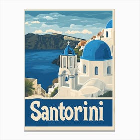 Aihrgdesign A Vintage Travel Poster Of Santorini Featuring Th 5211b55a A240 4143 89bb A06c7fde7aa2 1 Canvas Print