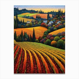 Woodinville Wine Country Fauvism 13 Canvas Print