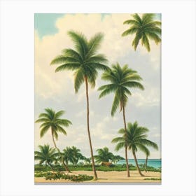 Shoal Bay East Anguilla Vintage Canvas Print