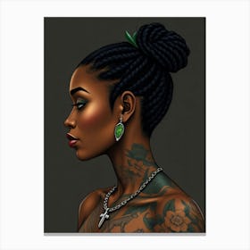 Tattooed Woman 3 Canvas Print