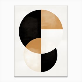Circles in Motion: Bauhaus Beige Canvas Print