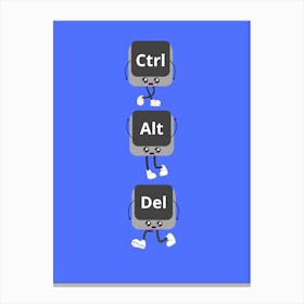 Ctrl Alt Del Canvas Print