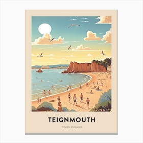 Devon Vintage Travel Poster Teignmouth Canvas Print