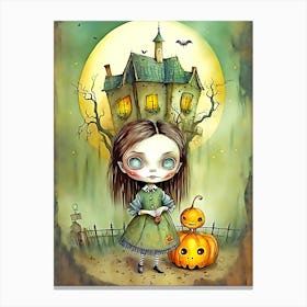 Spooky Little Girl Canvas Print