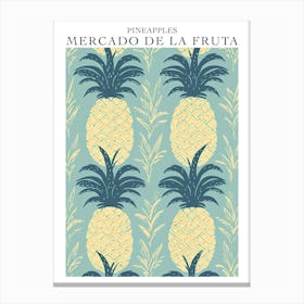 Mercado De La Fruta Pineapples Illustration 2 Poster Canvas Print