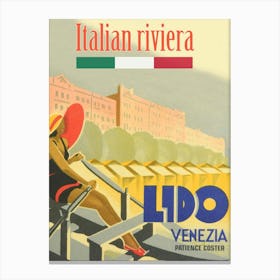 Italian Riviera, Lido In Venice Canvas Print