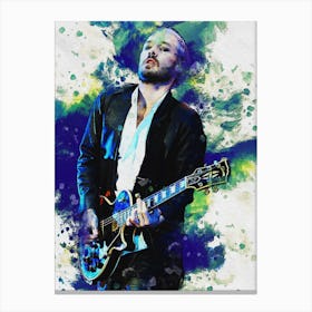 Smudge Portrait Daniel Johns On Vocals And Guitars Silverchair Canvas Print