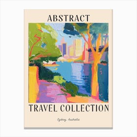 Abstract Travel Collection Poster Sydney Australia 5 Canvas Print