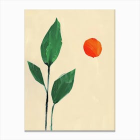 Flower And A Sun Canvas Print